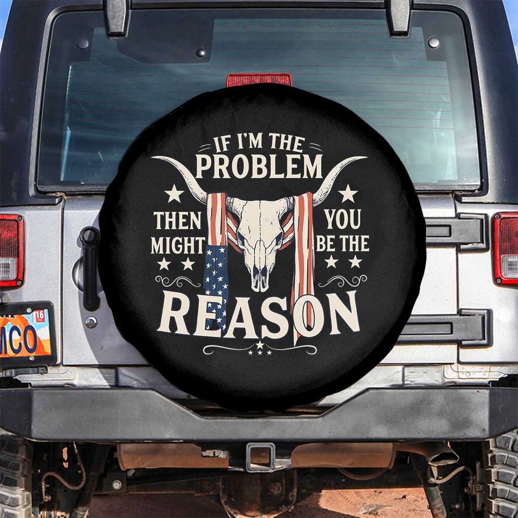 Cow Bull Skull American Flag Vintage Western Spare Tire Cover TS14 No hole Black Print Your Wear
