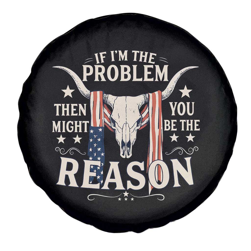 Cow Bull Skull American Flag Vintage Western Spare Tire Cover TS14 Print Your Wear