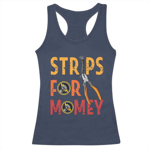Funny Electrician Racerback Tank Top Strips For Money Electrical Humor TS14 Navy Print Your Wear