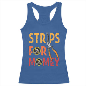 Funny Electrician Racerback Tank Top Strips For Money Electrical Humor TS14 Royal Blue Print Your Wear