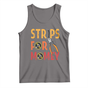 Funny Electrician Tank Top Strips For Money Electrical Humor TS14 Deep Heather Print Your Wear