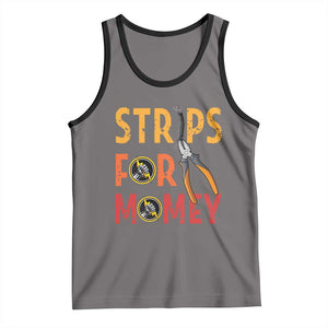 Funny Electrician Tank Top Strips For Money Electrical Humor TS14 Deep Heather Black Print Your Wear