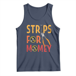 Funny Electrician Tank Top Strips For Money Electrical Humor TS14 Navy Print Your Wear