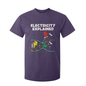 Funny Electricity T Shirt For Kid Ohm's Law Electricity Explained TS14 Purple Print Your Wear