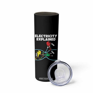 Funny Electricity Skinny Tumbler Ohm's Law Electricity Explained TS14 Print Your Wear