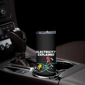 Funny Electricity Skinny Tumbler Ohm's Law Electricity Explained TS14 Print Your Wear