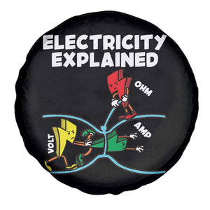 Funny Electricity Spare Tire Cover Ohm's Law Electricity Explained TS14 Print Your Wear
