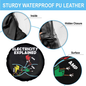 Funny Electricity Spare Tire Cover Ohm's Law Electricity Explained TS14 Print Your Wear