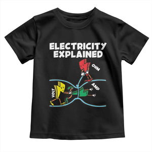 Funny Electricity Toddler T Shirt Ohm's Law Electricity Explained TS14 Black Print Your Wear