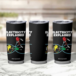 Funny Electricity Tumbler Cup Ohm's Law Electricity Explained TS14 Print Your Wear