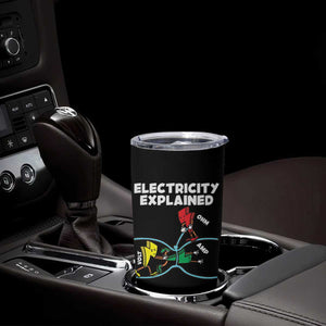 Funny Electricity Tumbler Cup Ohm's Law Electricity Explained TS14 Print Your Wear