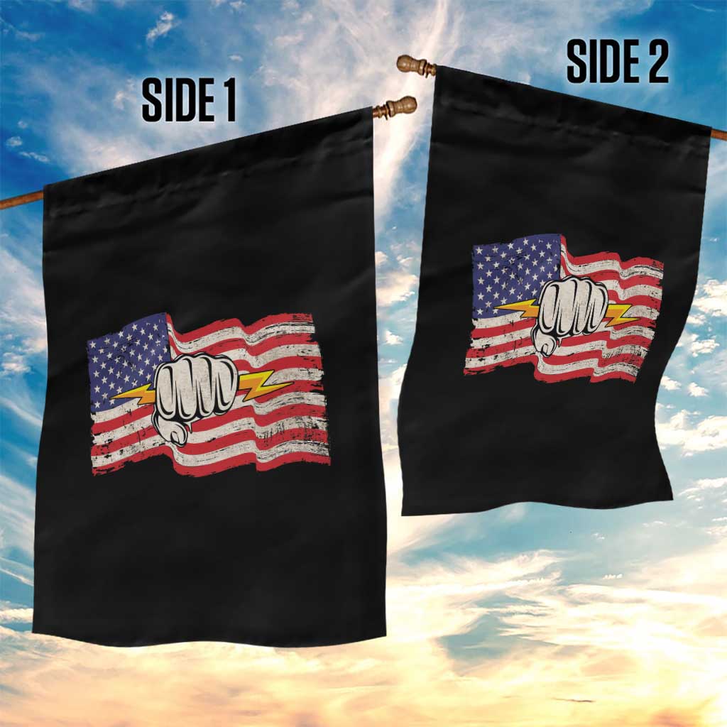 Electrician American Flag Garden Flag Patriotic Electrical Worker TS14 Print Your Wear