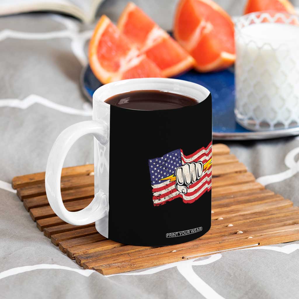 Electrician American Flag Coffee Mug Patriotic Electrical Worker TS14 Print Your Wear