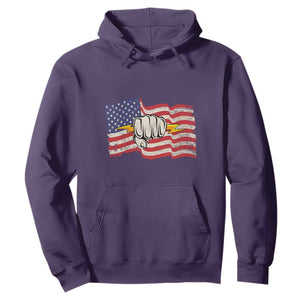 Electrician American Flag Hoodie Patriotic Electrical Worker TS14 Purple Print Your Wear