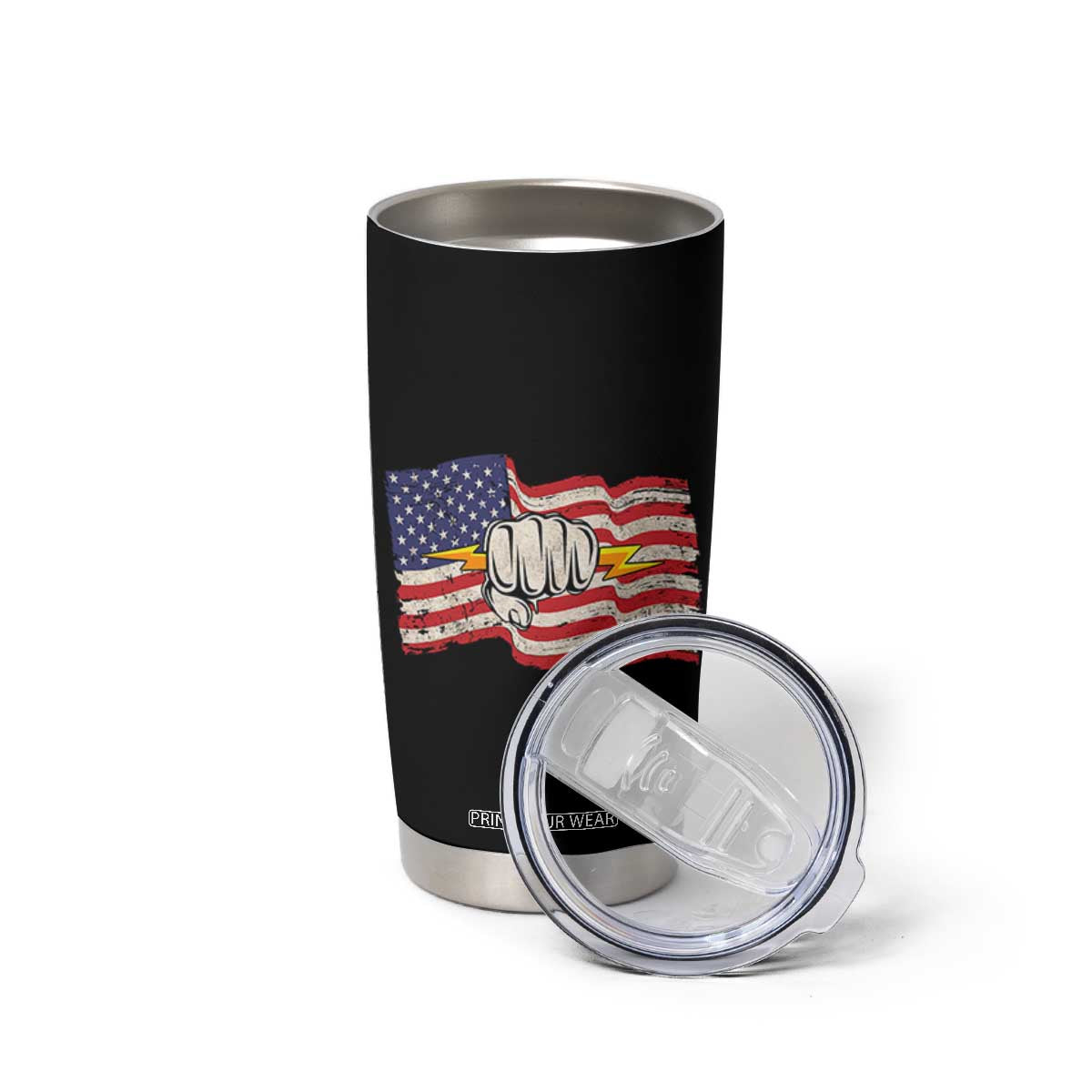 Electrician American Flag Tumbler Cup Patriotic Electrical Worker TS14 Print Your Wear