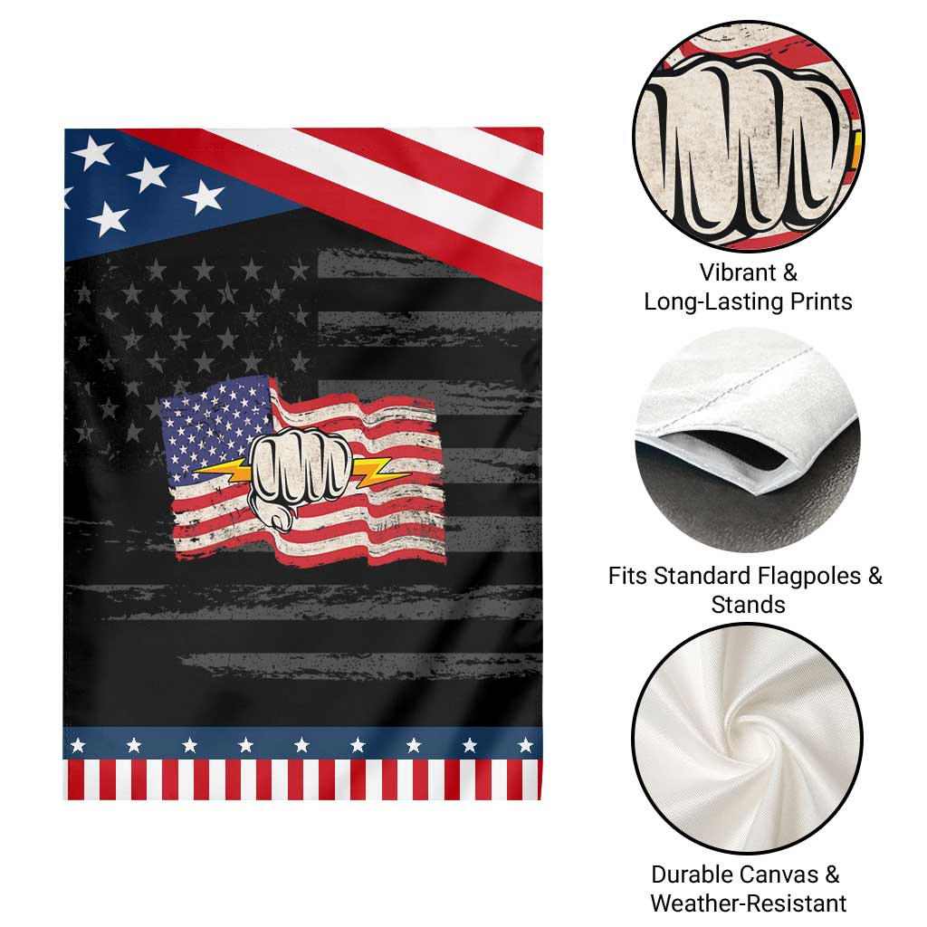 Electrician American Flag Garden Flag Patriotic Electrical Worker TS14 Print Your Wear