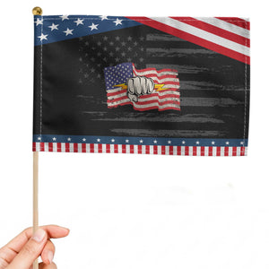 Electrician American Flag Patriotic Handheld Flag Electrical Gift Usa 4th of July