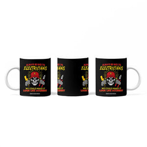 Funny Electrician Skull Coffee Mug Electrical Engineer Electricity Lineman TS14 Print Your Wear