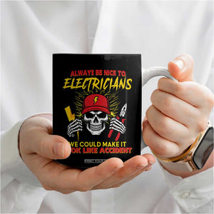 Funny Electrician Skull Coffee Mug Electrical Engineer Electricity Lineman TS14 Print Your Wear
