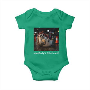 Somebody's Feral Aunt Baby Onesie Funny Neil The Seal Meme