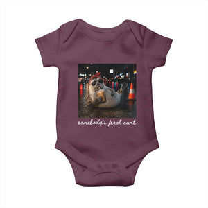 Somebody's Feral Aunt Baby Onesie Funny Neil The Seal Meme