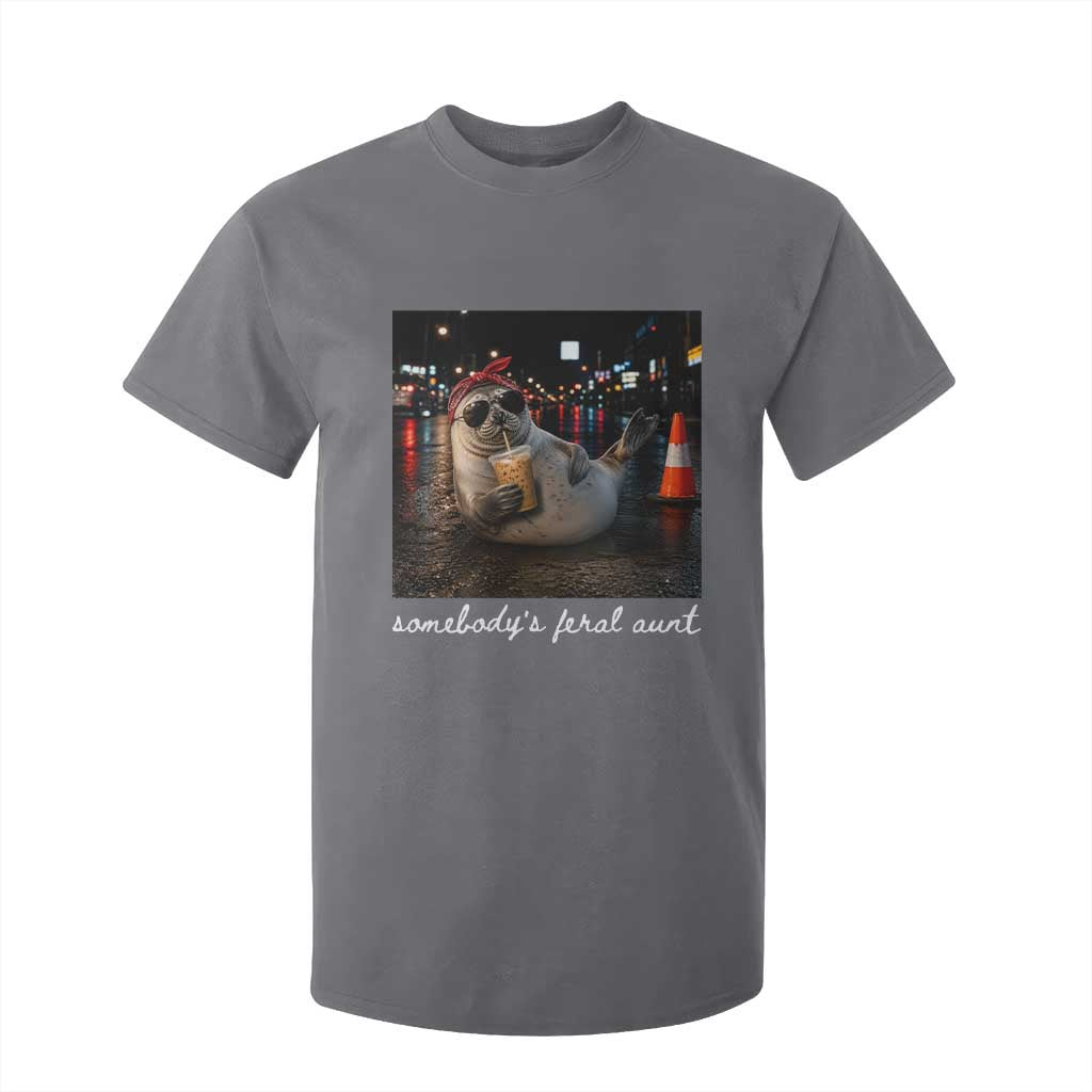 Somebody's Feral Aunt T Shirt For Kid Funny Neil The Seal Meme