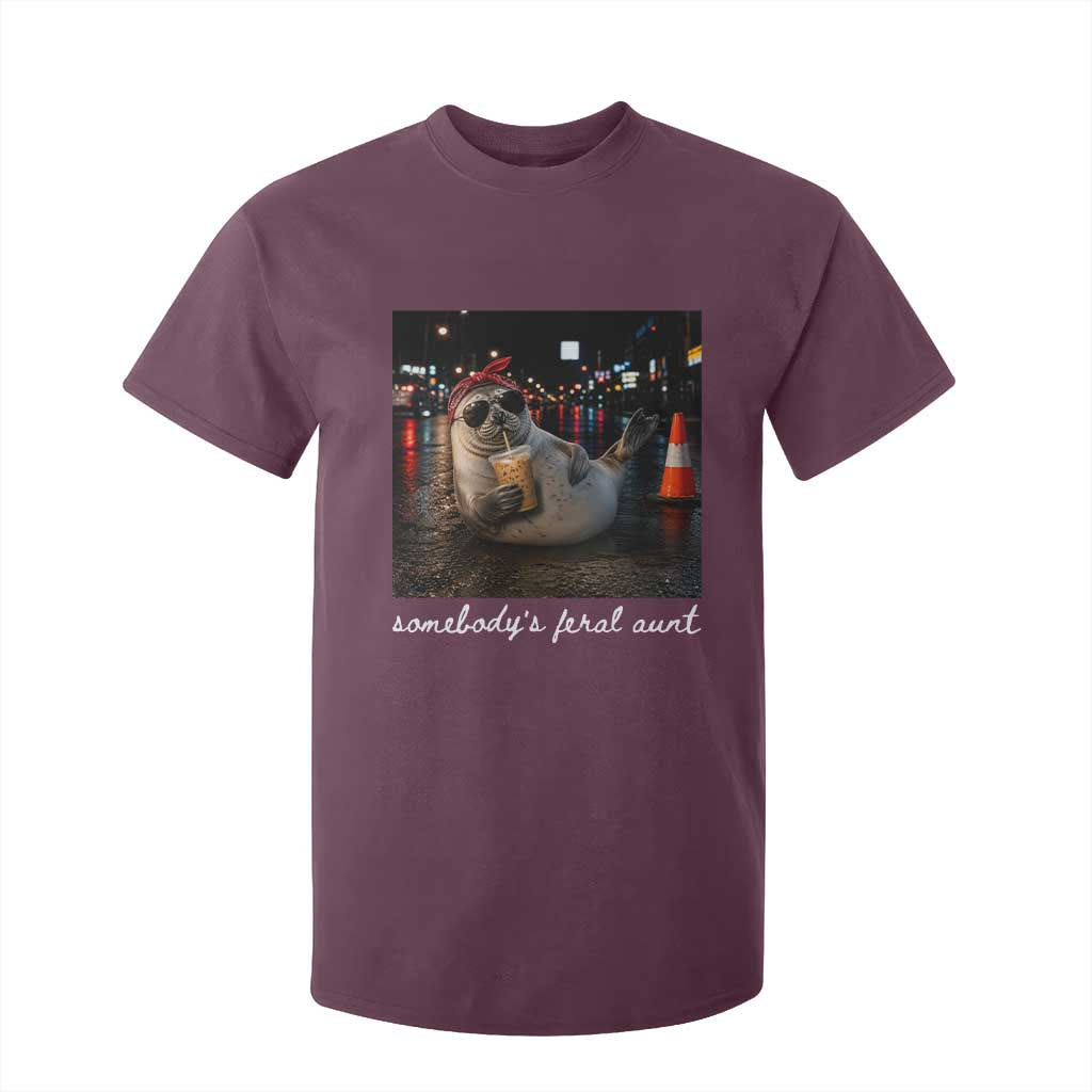 Somebody's Feral Aunt T Shirt For Kid Funny Neil The Seal Meme
