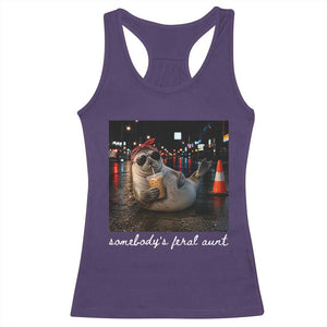 Somebody's Feral Aunt Racerback Tank Top Funny Neil The Seal Meme