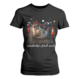 Somebody's Feral Aunt T Shirt For Women Funny Neil The Seal Meme