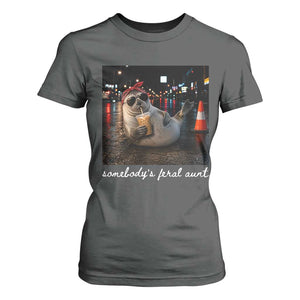 Somebody's Feral Aunt T Shirt For Women Funny Neil The Seal Meme