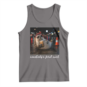 Somebody's Feral Aunt Tank Top Funny Neil The Seal Meme