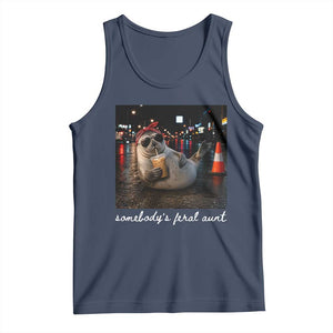 Somebody's Feral Aunt Tank Top Funny Neil The Seal Meme