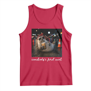 Somebody's Feral Aunt Tank Top Funny Neil The Seal Meme