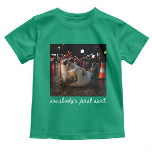 Somebody's Feral Aunt Toddler T Shirt Funny Neil The Seal Meme