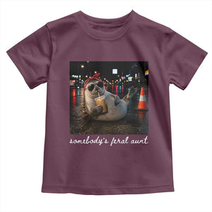 Somebody's Feral Aunt Toddler T Shirt Funny Neil The Seal Meme