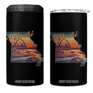 Retro Gateway Arch St Louis Missouri Map Outline 4 in 1 Can Cooler Tumbler