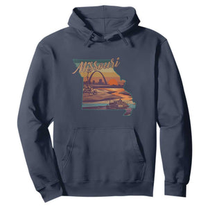 Retro Gateway Arch St Louis Missouri Map Outline Hoodie