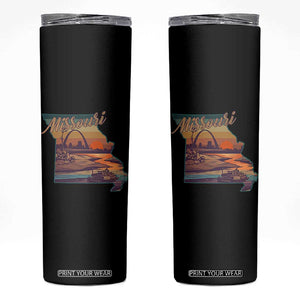 Retro Gateway Arch St Louis Missouri Map Outline Skinny Tumbler