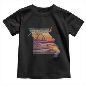 Retro Gateway Arch St Louis Missouri Map Outline Toddler T Shirt