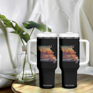Retro Gateway Arch St Louis Missouri Map Outline Tumbler With Handle