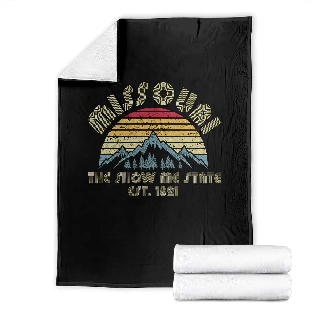 Retro Missouri The Show Me State USA America Souvenir Gift Throw Blanket The Show Me State USA America Souvenir TS14 Black Print Your Wear