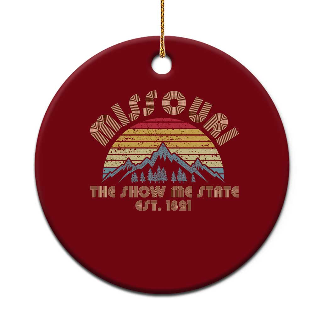 Retro Missouri The Show Me State USA America Souvenir Gift Ceramic Ornament The Show Me State USA America Souvenir TS14 1pc Red Print Your Wear