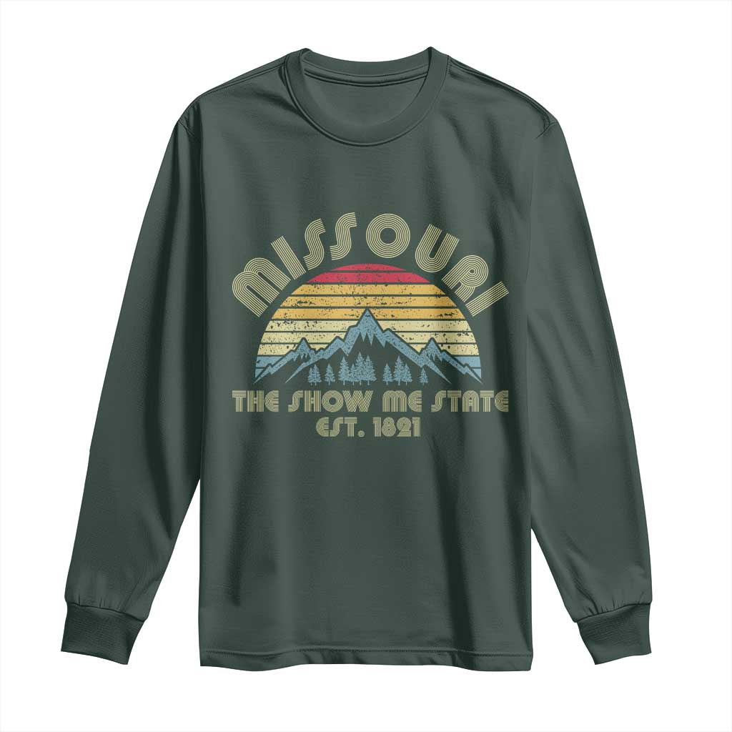 Retro Missouri The Show Me State USA America Souvenir Gift Long Sleeve Shirt
