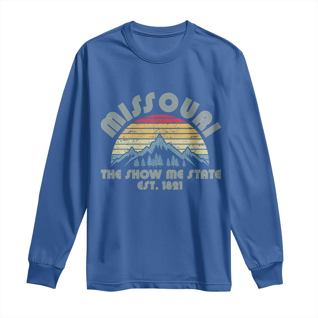 Retro Missouri The Show Me State USA America Souvenir Gift Long Sleeve Shirt