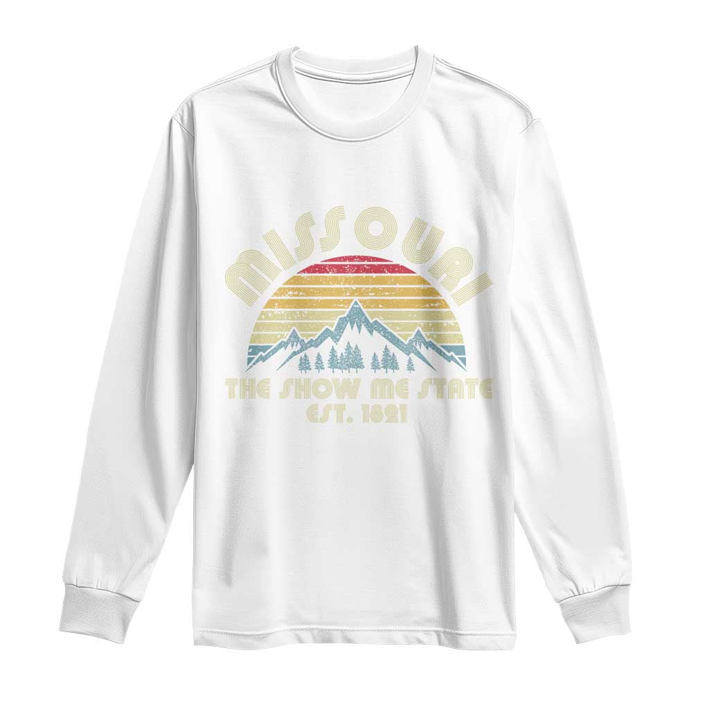 Retro Missouri The Show Me State USA America Souvenir Gift Long Sleeve Shirt