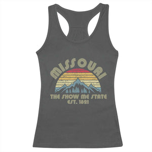 Retro Missouri The Show Me State USA America Souvenir Gift Racerback Tank Top The Show Me State USA America Souvenir