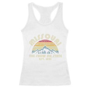 Retro Missouri The Show Me State USA America Souvenir Gift Racerback Tank Top The Show Me State USA America Souvenir