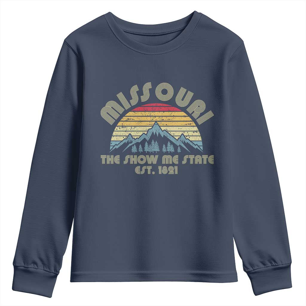 Retro Missouri The Show Me State USA America Souvenir Gift Youth Sweatshirt