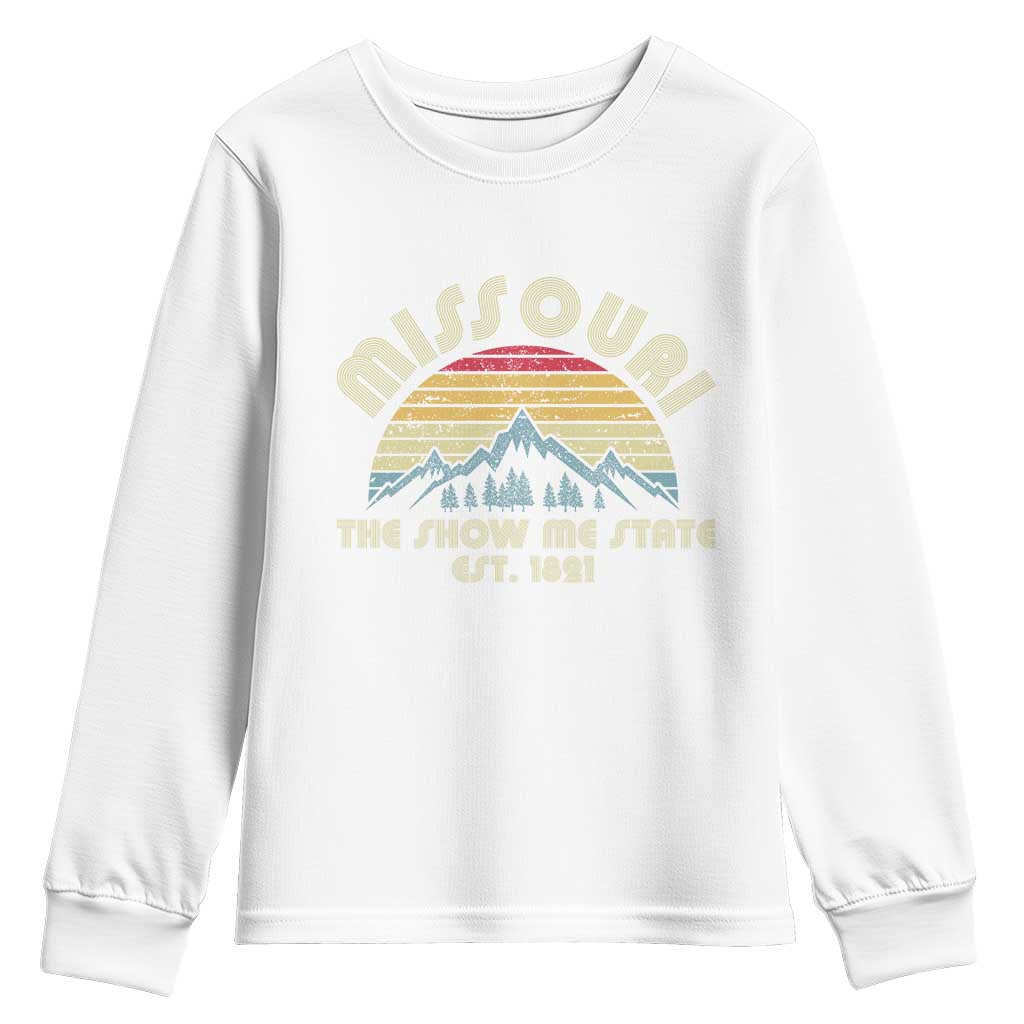 Retro Missouri The Show Me State USA America Souvenir Gift Youth Sweatshirt