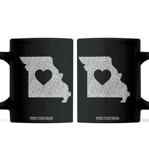Missouri Home Distressed Missouri State Map with Heart Coffee Mug